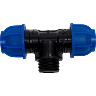 Компрессионный тройник переходной Millennium ПНД 20- 3/4" с наружной резьбой PFTM2034