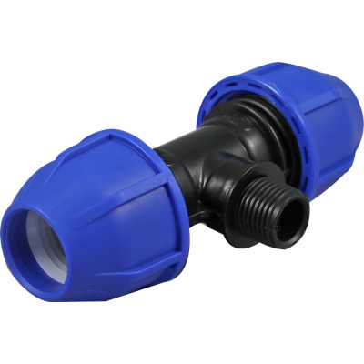 Тройник компрессионный ПНД Millennium 25×½" с наружной резьбой — фитинг для водоснабжения PFTM2512