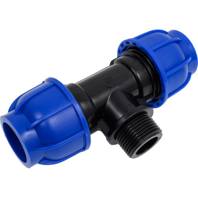 Компрессионный тройник переходной Millennium ПНД 32-1" с наружной резьбой PFTM3210