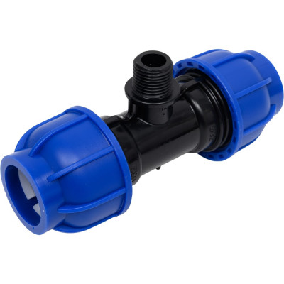 Компрессионный тройник переходной Millennium ПНД 32- 1/2" с наружной резьбой PFTM3212