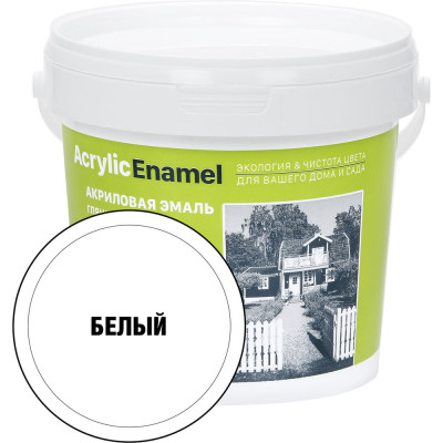 Универсальная эмаль ЗАО Декарт акриловая белая 0,9 кг 27851