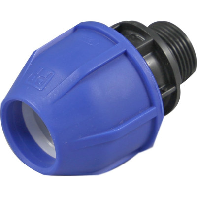 Муфта компрессионная ПНД 20×1/2" с наружной резьбой — для соединения труб с арматурой Millennium PFMM2012