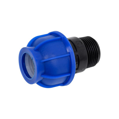 Муфта компрессионная для ПНД труб Millennium 20-3/4 с наружной резьбой PFMM2034