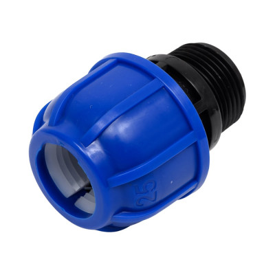 Муфта компрессионная для ПНД труб Millennium 25-1" с наружной резьбой PFMM2510