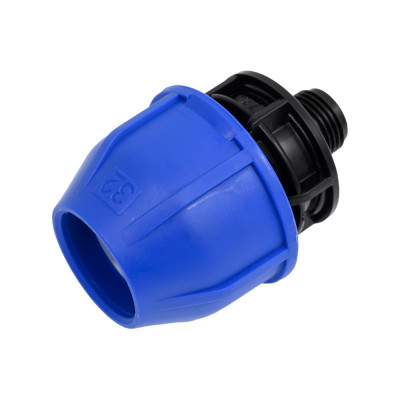 Муфта компрессионная для ПНД труб Millennium 32-1/2 с наружной резьбой PFMM3212