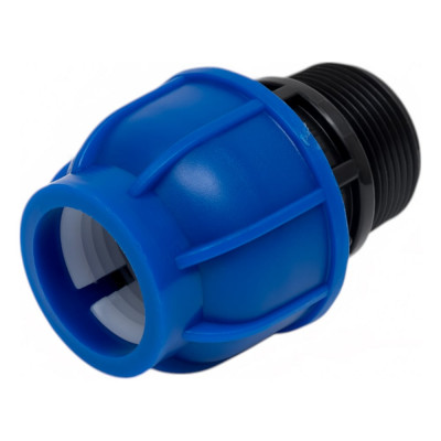 Муфта компрессионная для ПНД труб Millennium 32-3/4 с наружной резьбой PFMM3234