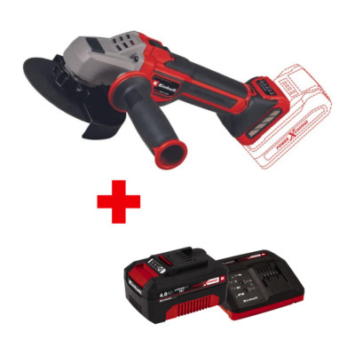Шлифмашина угловая аккумуляторная Einhell PXC TP-AG 18/125 CE Q Li + 1 аккумулятор 4 Ач + ЗУ 3 А 4431155SET