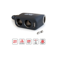 Разветвитель прикуривателя AVS CS311U 12/24 на 3 выхода+USB 43264