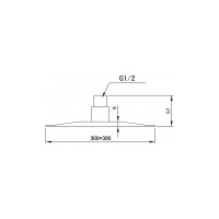 Верхний душ Aquanet Steel Square, L-size, 300 мм, квадратный, сталь, сатин AF210-84S-S 00244061