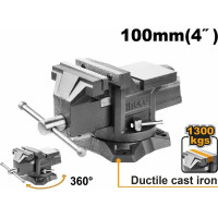 Поворотные тиски с наковальней INGCO 100мм HBV084