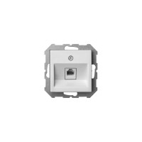 Телефонная розетка LIREGUS одинарная (rj11) белая epsilon 28-030