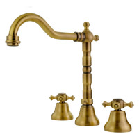Смеситель для раковины Migliore PRESTIGE излив "змейка", на 3 отв., донный клапан "click-clack", бронза 31618
