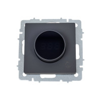 Электронный термостат с индикацией IEK Brite тс10-1-брг графит BR-RT11-K53
