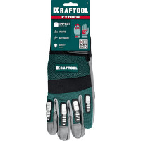Комбинированные антивибрационные перчатки для тяжелых работ KRAFTOOL Extrem размер L 11287-L