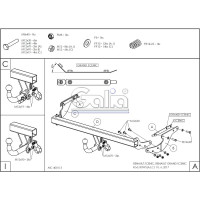 Полностью оцинкованный фаркоп GALIA для Renault Scenic 2016-2022, Renault Grand Scenic 2016-2022 тип шара A R099A