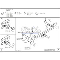 Полностью оцинкованный фаркоп GALIA для Land Rover Range Rover 2002-2013 быстросъемный шар R050C