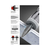 Остроконечный винт DINFIX с EPDM 4.8x20 мм, металл/дерево, 50 шт. 00-0004192