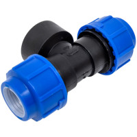 Тройник компрессионный для полиэтиленовых труб LAMMIN внутренняя резьба 25x1" 150/15 Lm34012252525