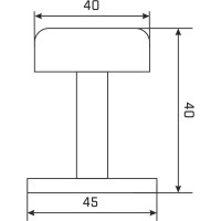 Дверной ограничитель Стандарт 4540A SS INOX нержавеющая сталь 15697
