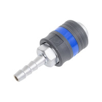 Разъем "мама" быстросъемный - елочка 8 мм, с пластиковой муфтой NORDBERG NPF08P