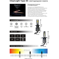 Комплект ламп Clearlight LED Type X5 H4 4500 lm (2шт.) 4300K CLX5LED43H4-2