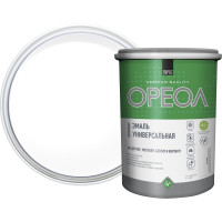 Эмаль акриловая ОРЕОЛ универсальная матовая белая 1.1 кг 85902
