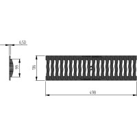 Решетка пластиковая AQUASTOK косичка Norma DN100 А15 500*136*15 310031A 554703