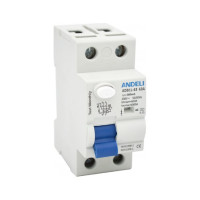 УЗО ANDELI ADB1L-63 2P 10A ток утечки 30mA тип AC 6kA ADL03-022