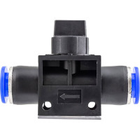 Фитинг для пластиковых трубок с краном 10x10 мм Forsage F-SHVFF10-10(59353)