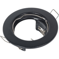 Светильник встраиваемый плоский Ecola Light MR16 DL90 GU5.3 Черный матовый 30x80 (кd74) FU1611EFY