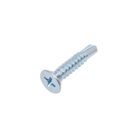Саморез КВАДРА DIN 7504 P, 4.8x25 цинк, коp. 100 шт., потай, шлиц PH2, сверло 504802520100