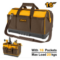 Сумка для инструментов INGCO 41х25х26см, 20Кг, Полиэстер, жесткое дно HTBG08