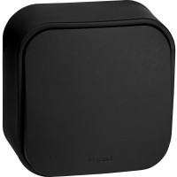 Выключатель Legrand одноклавишный Legrand Quteo IP20 10А 250В винтовые зажимы накладной монтаж чёрный матовый 782471