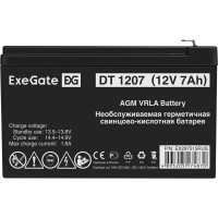 Аккумуляторная батарея DT 1207 12V 7Ah, клеммы F2 ExeGate 297515