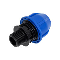 Муфта переходная Damento 20x1/2", наружная резьба, ПНД 011161