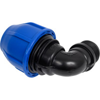 Отвод переходной Damento 25x3/4", наружная резьба, ПНД 011250