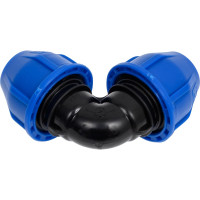 Отвод соединительный компрессионный Damento 20x90, ПНД 011223