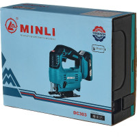 Аккумуляторный бесщеточная лобзиковая пила MINLI 65mm Li-ion 18Vx2 DC303-2.0A