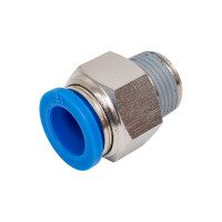 Пневмофитинг цанговый прямой с наружной резьбой HIMPT PC 12-03 (R3/8) 00-00008612