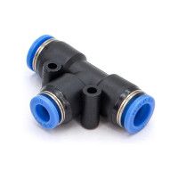 Фитинг пневматический цанговый пластиковый T-образный переходной HIMPT PUT 12-10 00-00008585