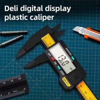 Электронный штангенциркуль DELI 150мм DL90150 метрическая/дюймовая конвертация, пластик, светодиодный дисплей 118470