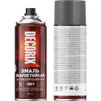 Аэрозольная эмаль Decorix жаростойкая +800С, 520 мл, серый графитовый 0157-03 DX