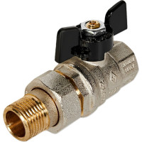 Кран с разъемным соединением Bugatti OREGON серия 322 НВ 1/2", бабочка, полный проход 03220027