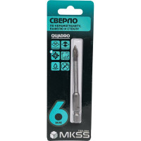 Сверло твердосплавное по керамограниту, стеклу и керамике MKSS Toolbox QUADRO 6мм TS4006