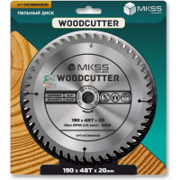 Диск пильный по дереву MKSS Toolbox Woodcutter WC1900 190x48Тх20 мм WC19004820
