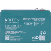 Аккумулятор тяговый KOLBEN 6-DZF-12 12В 14Ач C5 151x100x99 мм 6-DZF-12_HRL-12-15