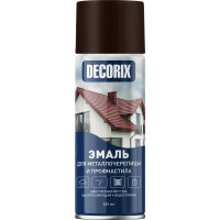 Аэрозольная эмаль для металлочерепицы и профнастила Decorix акриловая глянцевая 520 мл, RR32, тёмно-коричневый 0137-RR32 DX