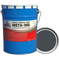 Грунт-эмаль Москвичка 3 в 1 МЕТА-МБ графитовый серый ral 7024, 5 кг 4620105773720