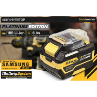 Аккумулятор Hanskonner 18 В, 1BatterySystem, 6.0 Ач HBP2006PRO