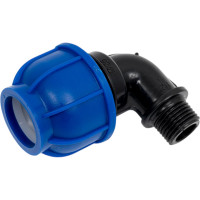 Компрессионный переходной отвод Millennium ПНД 25-1/2" с наружной резьбой PFUM2512